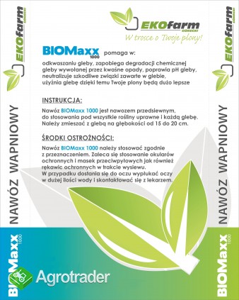 Wapno Nawozowe Granulowane BioMaxx 1000 !!! NAJWYŻSZA JAKOŚĆ !!! - zdjęcie 2