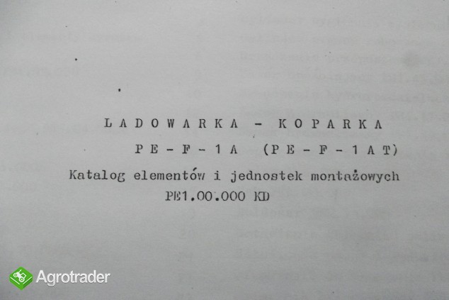 Katalog cześci zamiennych KOPARKO - ŁADOWARKI JUMZ PE-F-1A (PE-F-1AT)