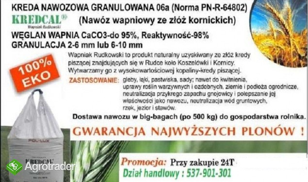 Kreda Nawozowa KREDCAL 06a (Kornica) granulat 100% eco - zdjęcie 2