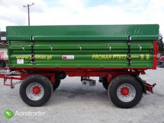 Przyczepa rolnicza dwuosiowa transport PRONAR PT612 12 T  - zdjęcie 5