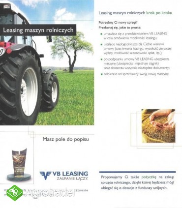 VB Leasing agroleasing finansowanie rolnictwa raty