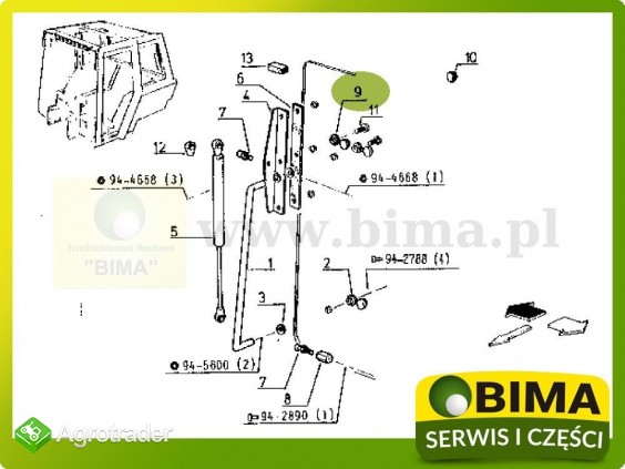 Kołpak śruby mocującej szybę Renault CLAAS 155-54,58-12 - zdjęcie 1