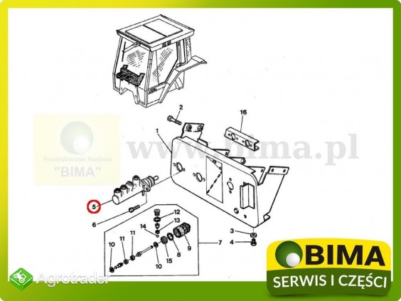Pompa hamulcowa Massey Ferguson 6465,6470,6475,6480 - zdjęcie 1