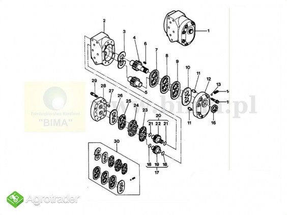 Pompa hydrauliczna BIMA5341 MF Massey Ferguson 8130,8140 - zdjęcie 3