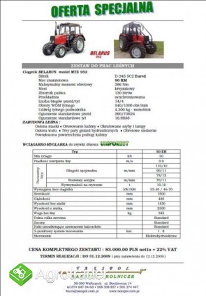 BELARUS- z zabudową i myglarką